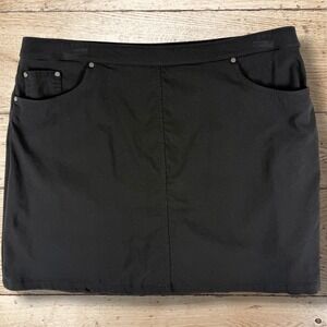 HEARTS OF PALM Womens Athletic Golf Casual Skort Size 16‎ Black